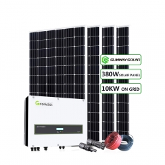 10 کیلو وات بر روی سیستم خورشیدی قدرتمند نصب شده روی سقف تخت / تخت، زمین