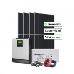 نصب آسان 5kw مسکونی خارج از شبکه انرژی خورشیدی سیستم
