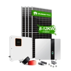 سیستم خورشیدی 8 کیلو وات 10 کیلووات 12 کیلووات با باتری لیتیومی سیستم خورشیدی هیبریدی خانه سیستم های ذخیره انرژی سیستم های فتوولتائیک