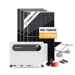 کیت سیستم خورشیدی روی شبکه مسکونی 100-150 کیلووات با مانیتورینگ WiFi