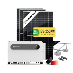 سیستم PV خورشیدی 185-253 کیلووات روی شبکه با ذخیره انرژی