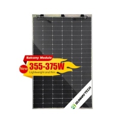 پنل های خورشیدی تک کریستالی Sunway 355-375w کارآمد و بادوام برای بالکن های مسکونی